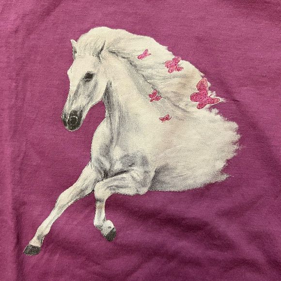 Horze Equestrian Kids Purple Short Sleeve 100% Cotton T Shirt size 7 8 yr - Picture 3 of 6